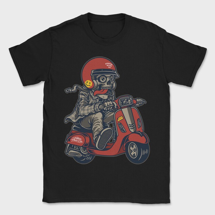 Scooter Never Die, Tricou Barbati (Unisex)