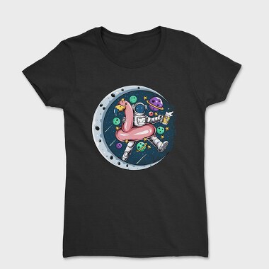 Space Flamingo Astronaut, Tricou Femei
