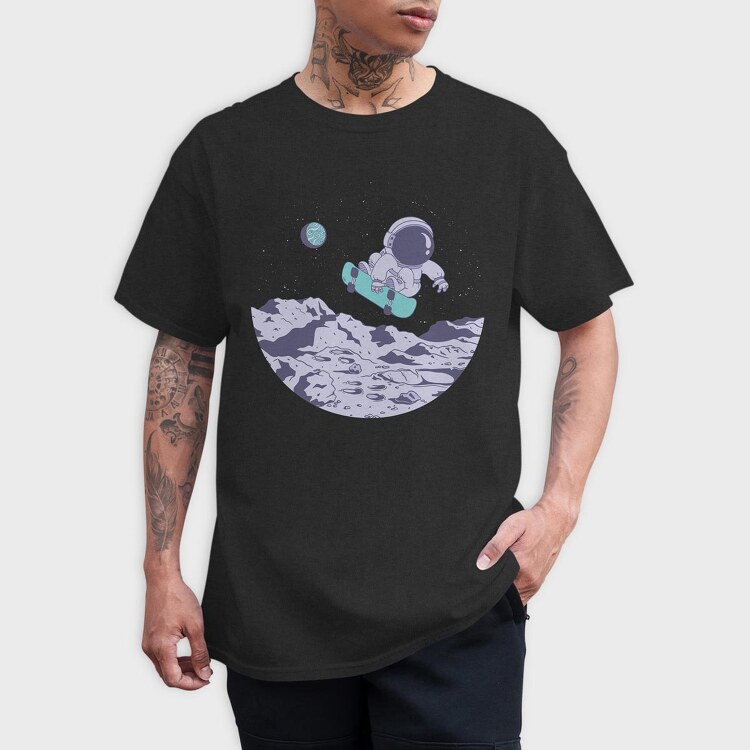 Skater Astronaut, Tricou Barbati (Unisex)