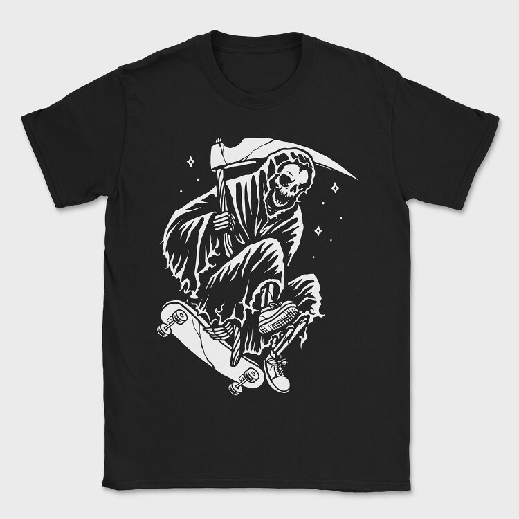Skateboard Grim Reaper 1, Tricou Barbati (Unisex)