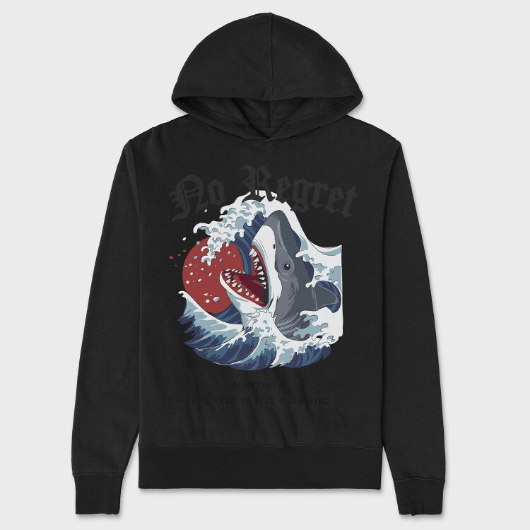 Shark No Regret, Hanorac Oversize Barbati (Unisex)