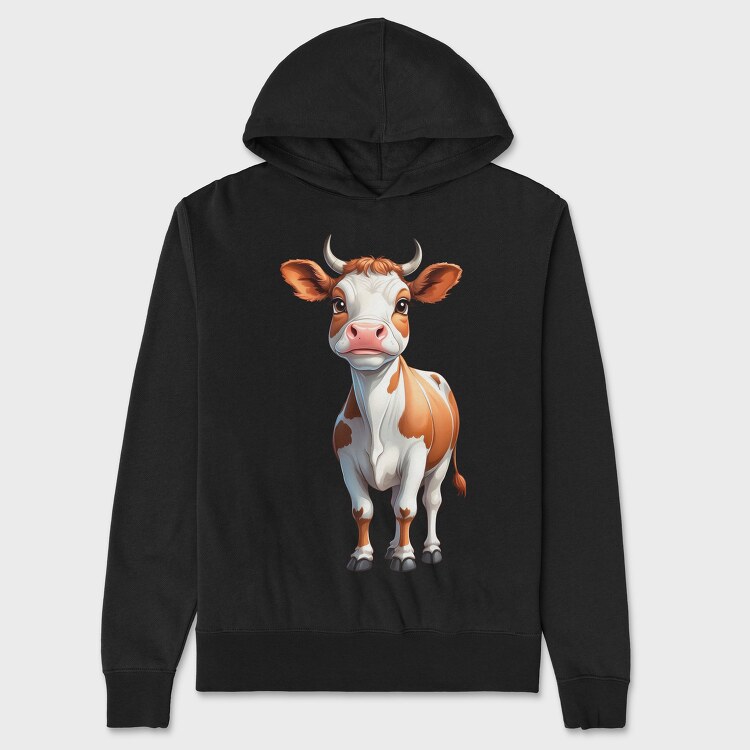 Allguer Cow, Hanorac Oversize Barbati (Unisex)