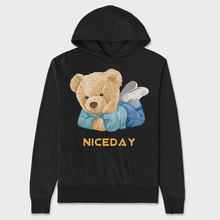 Teddy Feet Vibes, Hanorac Oversize Barbati (Unisex)