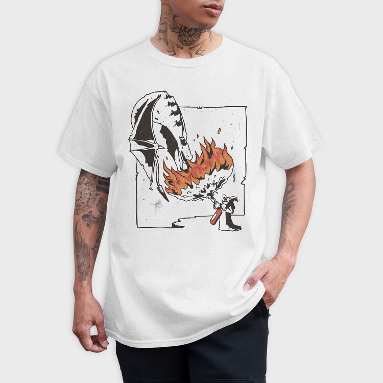 Dragon Wizard Extinguisher, Tricou Barbati (Unisex)