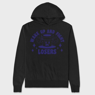 Wake Up And Fight, Hanorac Oversize Barbati (Unisex)