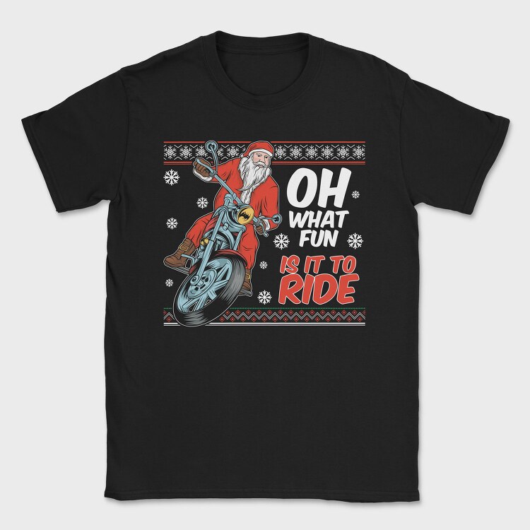 Santa Biker Ride, Tricou Barbati (Unisex)