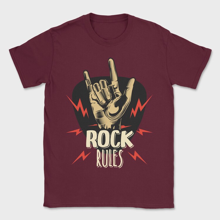Rock On Rules, Tricou Barbati (Unisex)
