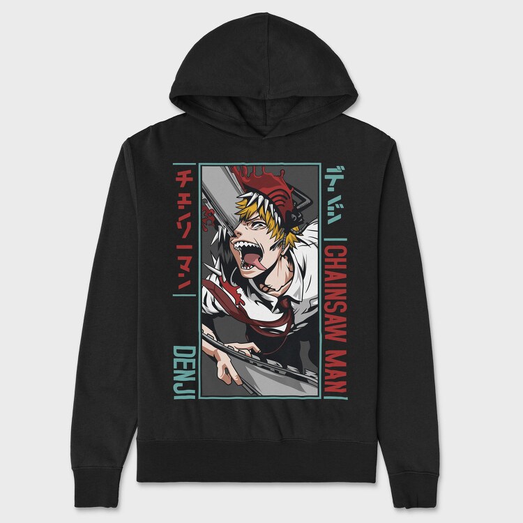 Denji Chainsaw Roar, Hanorac Oversize Barbati (Unisex)