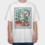Inhale The Good Weed Skeleton Skull, Tricou Oversize Barbati (Unisex)