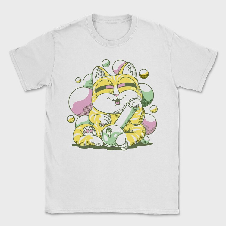Cannabis Bong Cat Stoner, Tricou Barbati (Unisex)