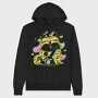 Cannabis Bong Cat Stoner, Hanorac Oversize Barbati (Unisex)