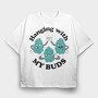 Cannabis Flower Buds, Tricou Oversize Barbati (Unisex)