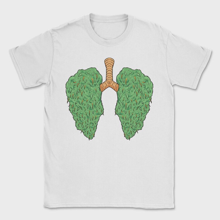 Cannabis Lungs, Tricou Barbati (Unisex)