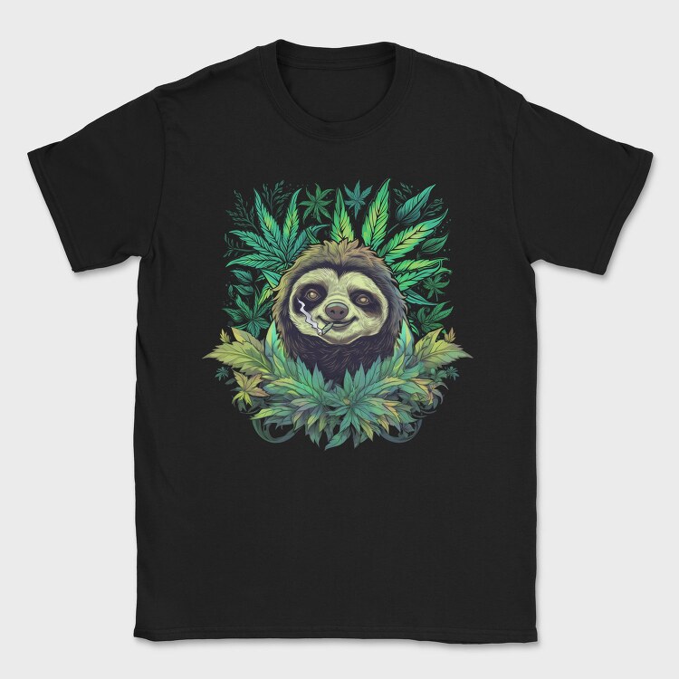Cannabis Sloth, Tricou Barbati (Unisex)