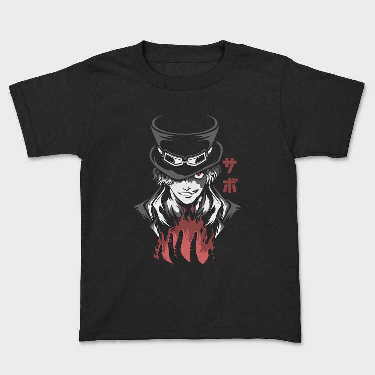 Sabo Flame Top Hat, Tricou Copii