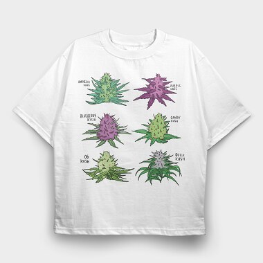 Cannabis Strain, Tricou Oversize Barbati (Unisex)