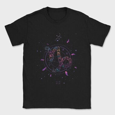 Capricorn Floral Zodiac Sign, Tricou Barbati (Unisex)