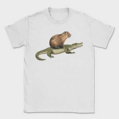 Capybara And Crocodile, Tricou Barbati (Unisex)