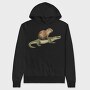 Capybara And Crocodile, Hanorac Oversize Barbati (Unisex)