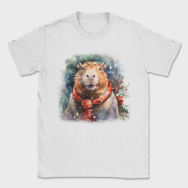Capybara Christmas Throw Pillow, Tricou Barbati (Unisex)