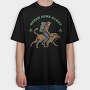 Never Hike Alone, Tricou Oversize Barbati (Unisex)