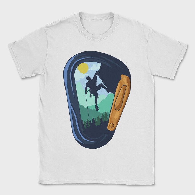 Carabiner Climbing Mountain, Tricou Barbati (Unisex)