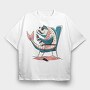 Carp Fish Beer, Tricou Oversize Barbati (Unisex)