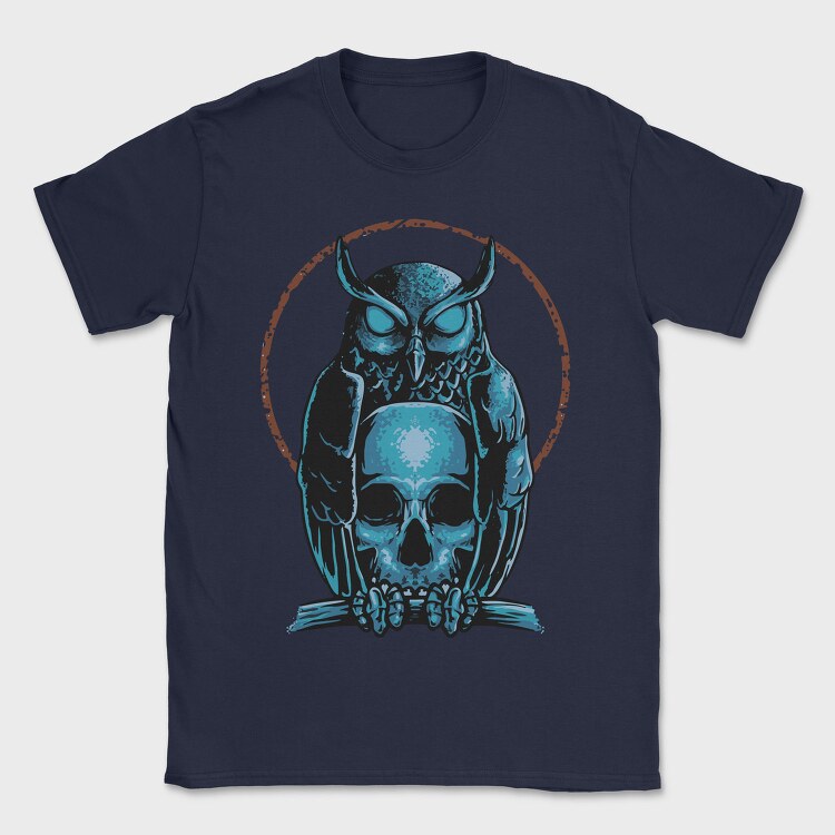 Owl Skull Emblem, Tricou Barbati (Unisex)