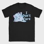 Cartoon Cat Licking I Don T Care, Tricou Barbati (Unisex)
