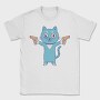 Cartoon Cat With Guns Pew Pew, Tricou Barbati (Unisex)