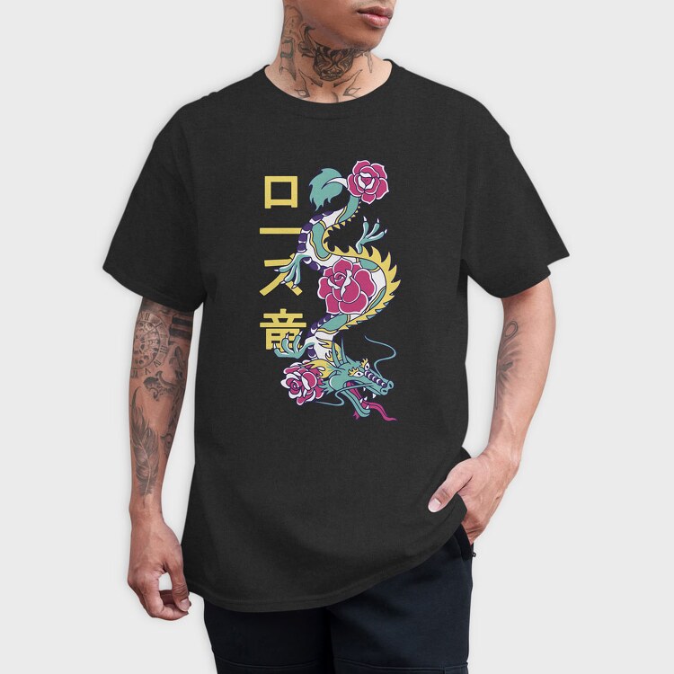 Tattoo Dragon, Tricou Barbati (Unisex)