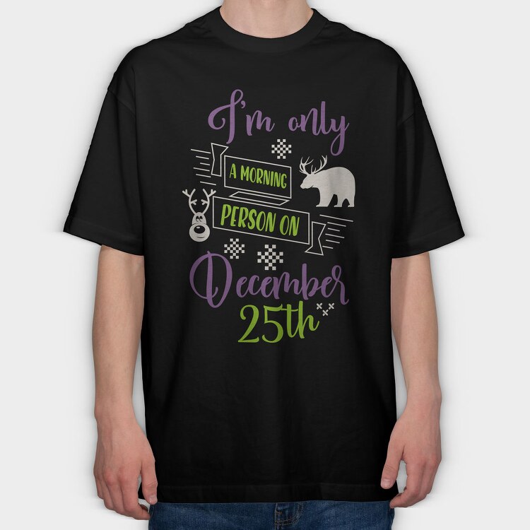 Morning Deer Vibes, Tricou Oversize Barbati (Unisex)