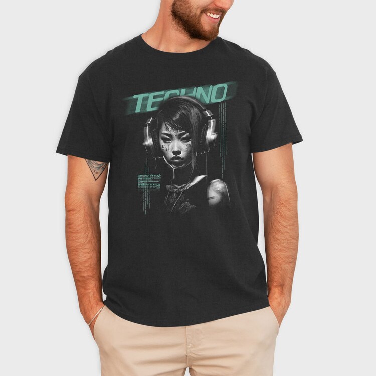 Techno Woman, Tricou Barbati (Unisex)