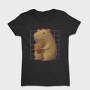 Capybara Drinking A Cup Of Tea Boba Tote, Tricou Femei