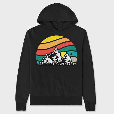 Mountain Sunset, Hanorac Oversize Barbati (Unisex)