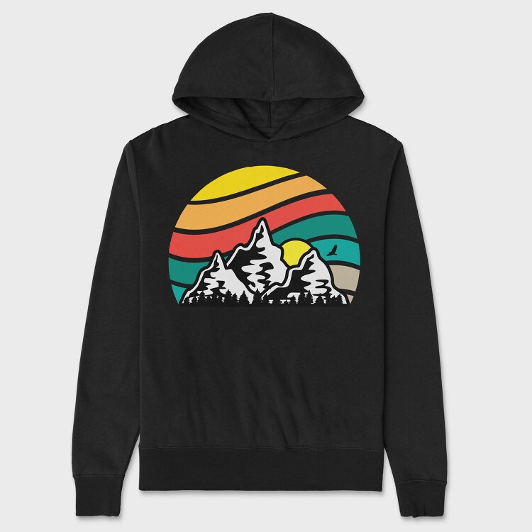 Mountain Sunset, Hanorac Oversize Barbati (Unisex)