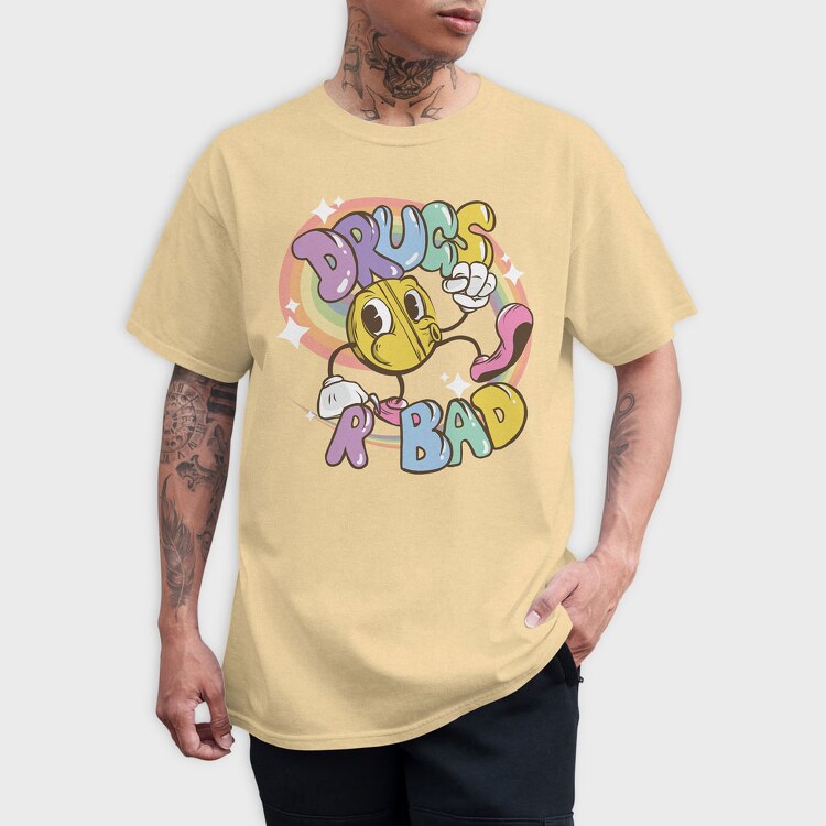 Drugs R Bad Colorful, Tricou Barbati (Unisex)