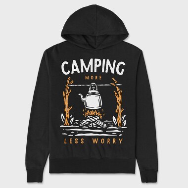 More Less Worry, Hanorac Oversize Barbati (Unisex)