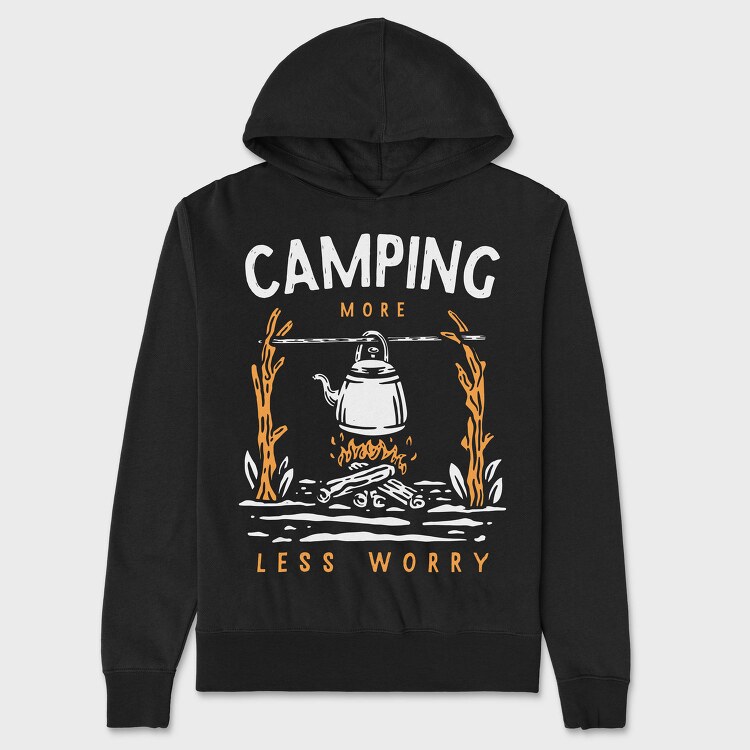 More Less Worry, Hanorac Oversize Barbati (Unisex)