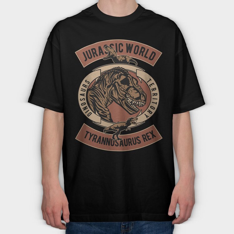 Jurassic World Rex, Tricou Oversize Barbati (Unisex)
