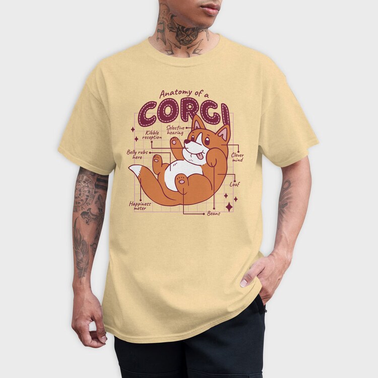 Anatomy of a Corgi, Tricou Barbati (Unisex)