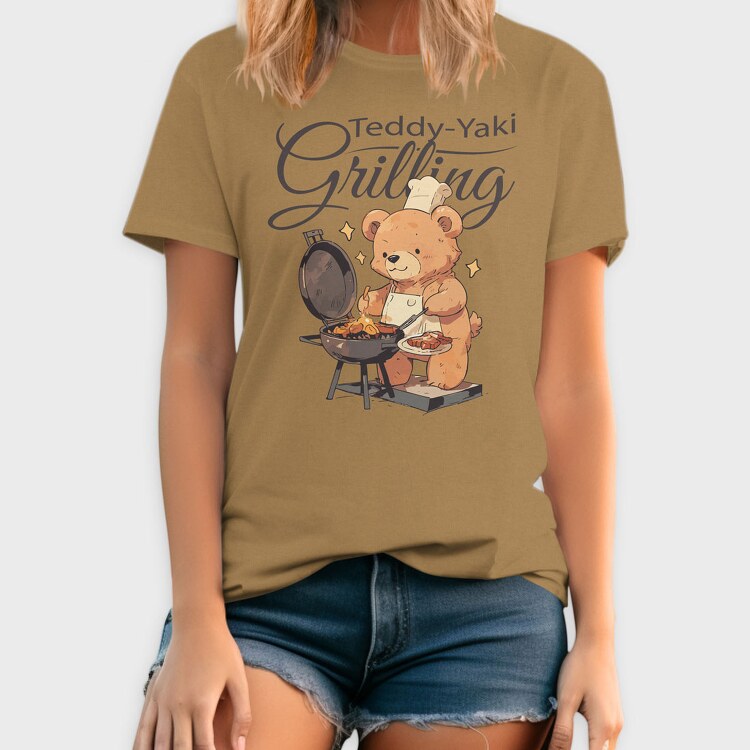 Teddy Bear Grilling, Tricou Barbati (Unisex)