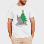 Cat Tangled in Christmas Lights, Tricou Barbati (Unisex)