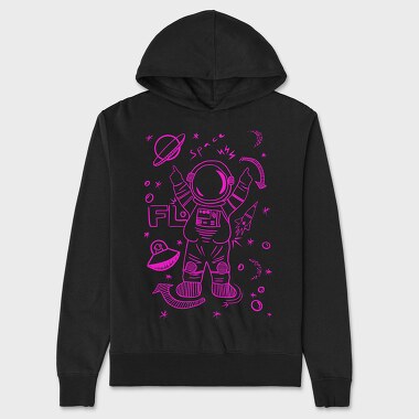 Space Explorer Glow, Hanorac Oversize Barbati (Unisex)