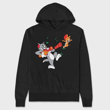 Tom And Jerry Night Rush, Hanorac Oversize Barbati (Unisex)