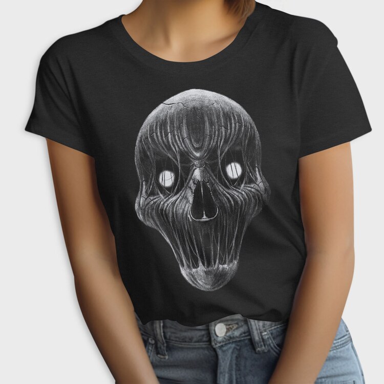 Horror Skull Monochrome, Tricou Femei