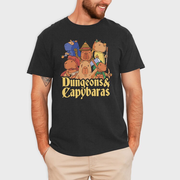 Dungeons and Capybaras, Tricou Barbati (Unisex)