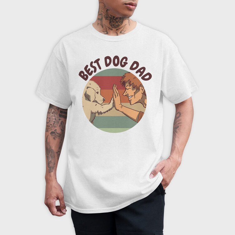 Best Dog Dad, Tricou Barbati (Unisex)