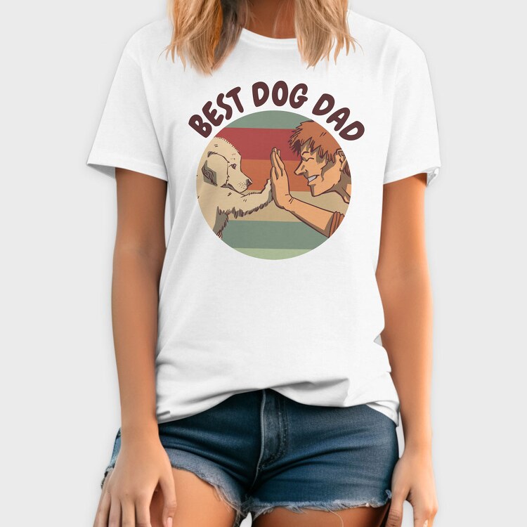 Best Dog Dad, Tricou Barbati (Unisex)