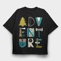 Lighthouse Adventure Map, Tricou Oversize Barbati (Unisex)